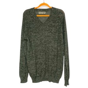 PERUVIAN LINK V-Neck Alpaca Pullover Sweater. Size Large